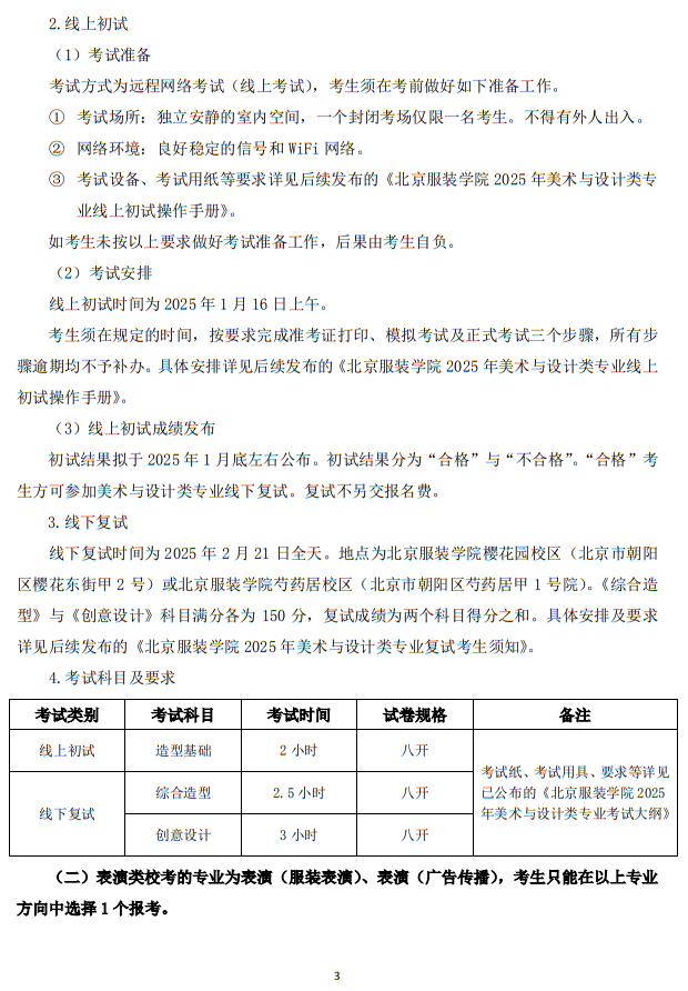 北京服裝學(xué)院2025年藝術(shù)類本科專業(yè)招生簡(jiǎn)章