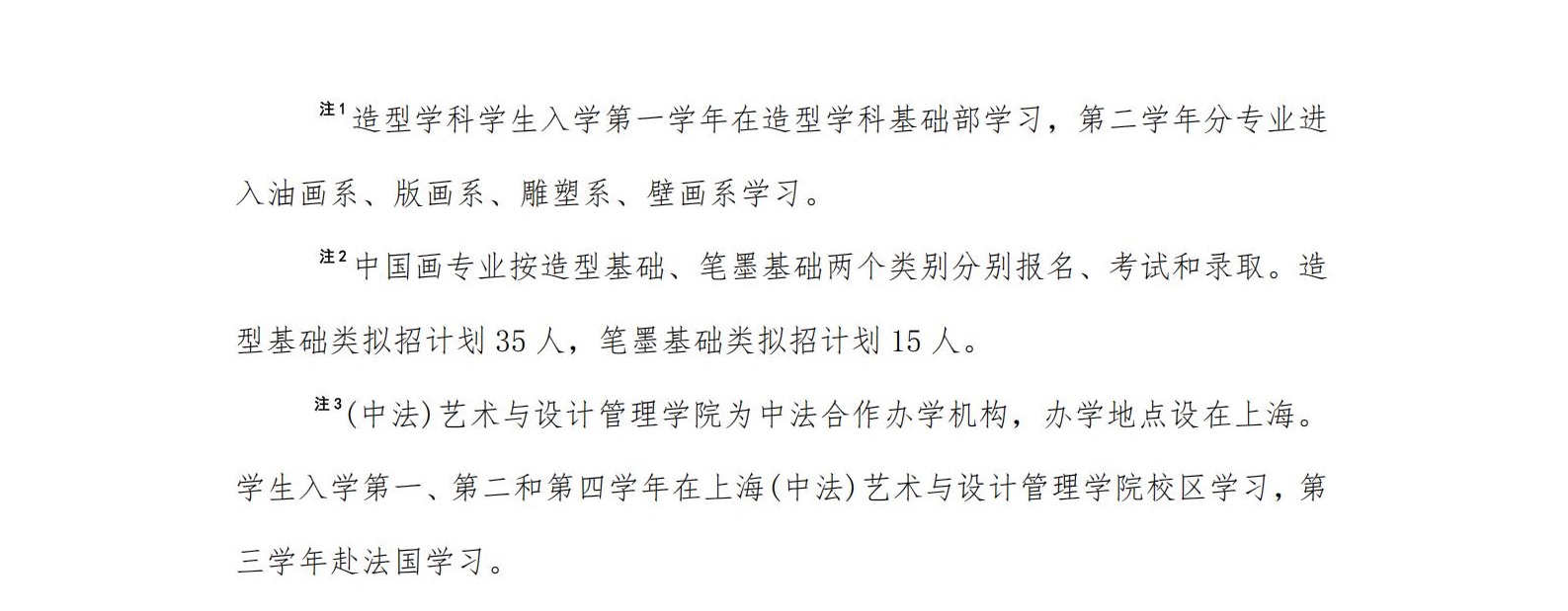中央美術學院2025年本科招生?？紝I(yè)招生簡章