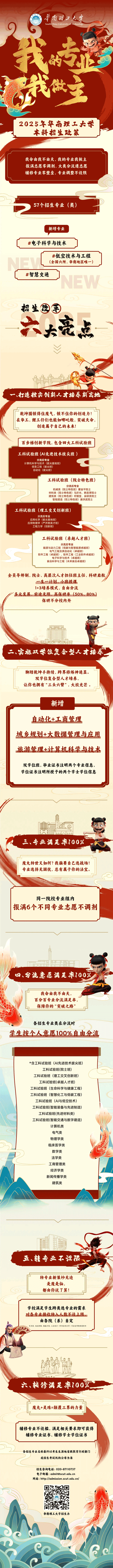 2025年華南理工大學本科招生政策